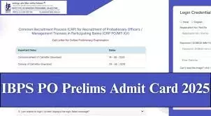IBPS PO Admit Card 2025 to be Released Soon at ibps.in — Check Latest Updates