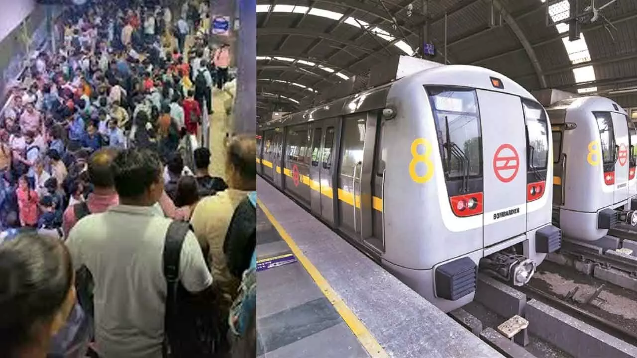 Delhi Metro Yellow Line Delayed: Peak-Hour Disruption Hits Thousands of Commuters Delhi Metro Yellow Line Delayed: Peak-Hour Disruption Hits Thousands of Commuters