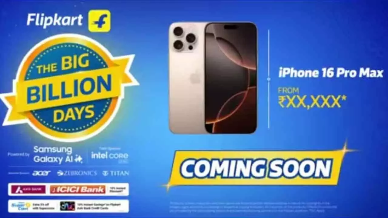 Flipkart Big Billion Days Sale to Start September 23: iPhone 16 Pro Max May Drop Below ₹1 Lakh Flipkart Big Billion Days Sale to Start September 23: iPhone 16 Pro Max May Drop Below ₹1 Lakh
