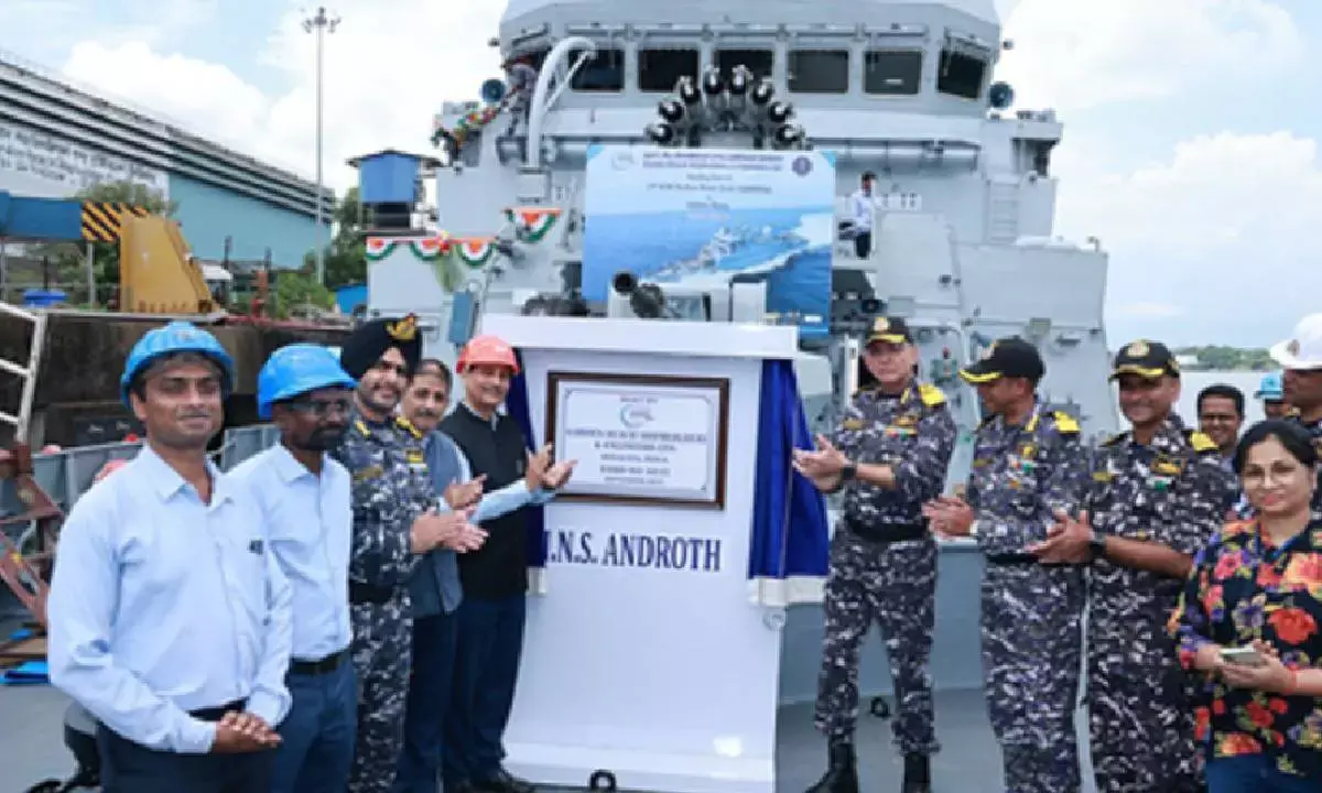 Navy receives INS Androth, equipped with rockets, sonar