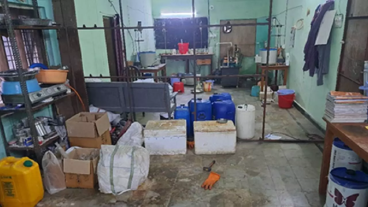Hyderabad school turned into drug unit, probe underway Hyderabad school turned into drug unit, probe underway
