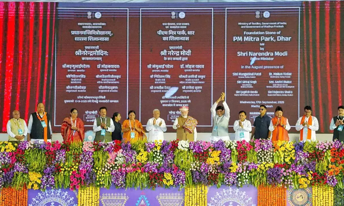 PM Modi unveils India’s largest ‘Textile Park’ in MP