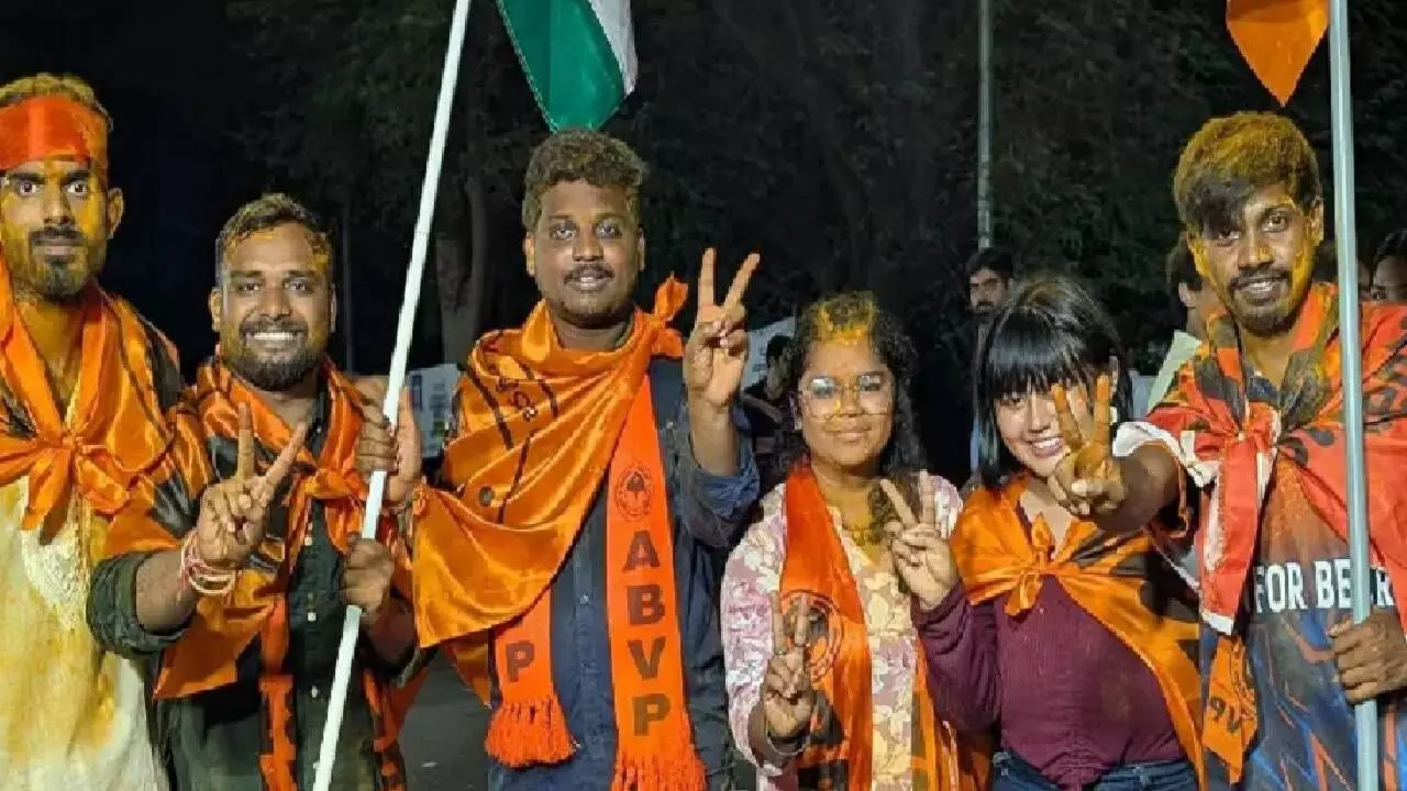ABVP sweeps Hyderabad University students’ union polls ABVP sweeps Hyderabad University students’ union polls