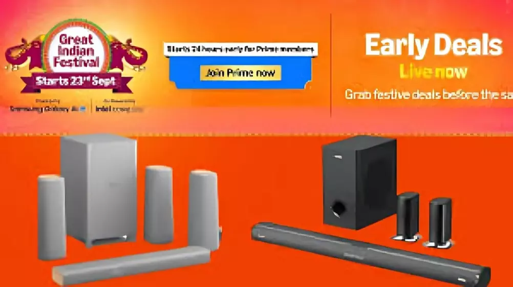 Amazon Great Indian Festival 2025: Prime Members Get Up to 80% Off on Flagship Soundbars Ahead of Main Sale Amazon Great Indian Festival 2025: Prime Members Get Up to 80% Off on Flagship Soundbars Ahead of Main Sale