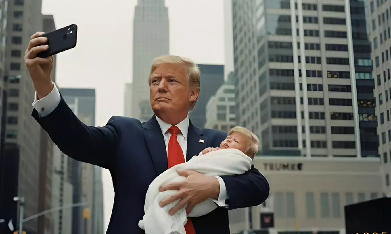 Google Gemini AI Photo Editing Prompt: How to Create a Retro Selfie Holding a Baby Version of Yourself