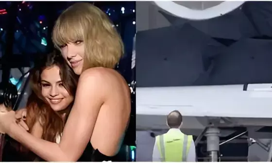 Taylor Swift Arrives in California Under Umbrellas Ahead of BFF Selena Gomez’s Wedding