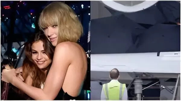Taylor Swift Arrives in California Under Umbrellas Ahead of BFF Selena Gomez’s Wedding