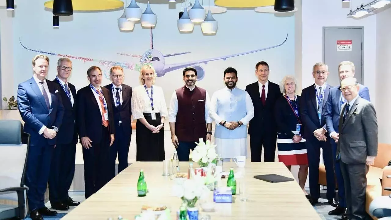 Lokesh meets Airbus board Lokesh meets Airbus board