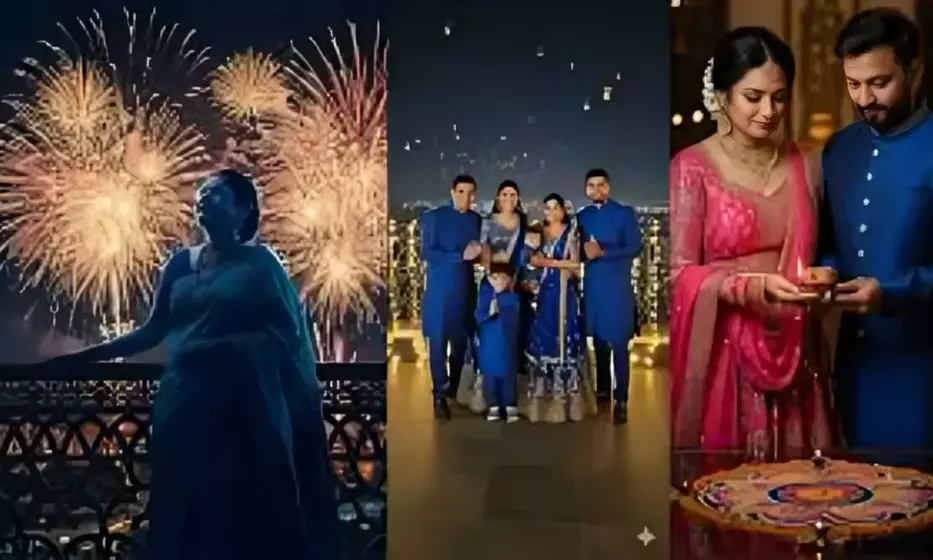 20 Viral Google Gemini AI Diwali Prompts for Girls: Retro 4K Professional Festival Portraits