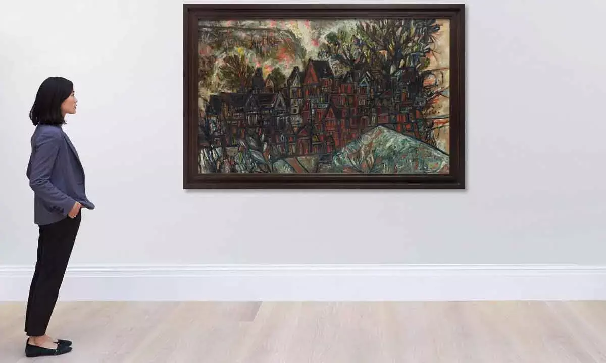 Goan artist Newton Souzas landscape Houses of Hampstead sets new auction record in UK