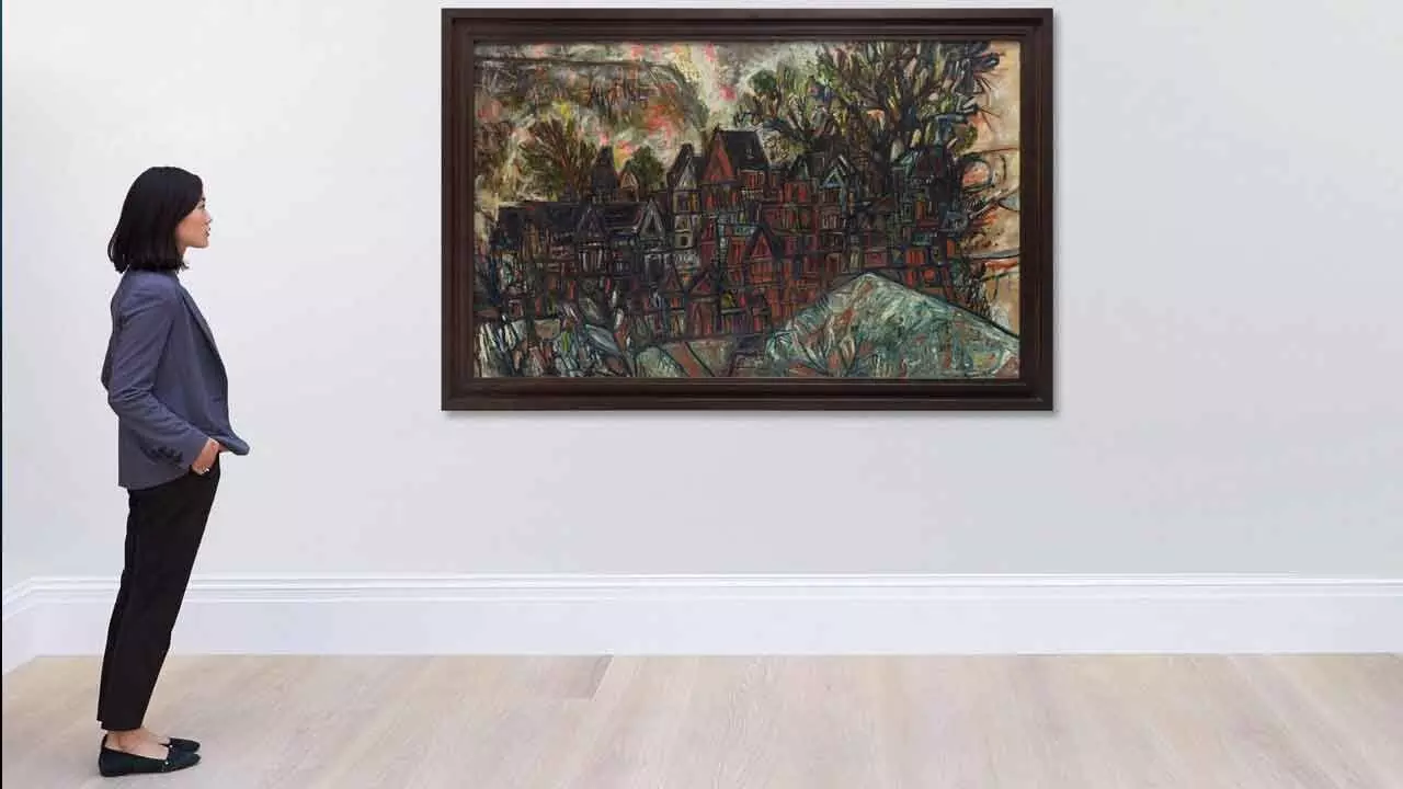 Goan artist Newton Souzas landscape Houses of Hampstead sets new auction record in UK