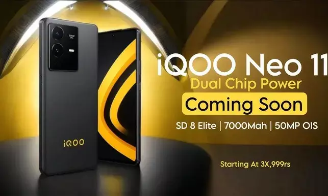 iQOO Neo 11 Leaks: Snapdragon 8 Elite Gen 5, 2K OLED Display, 7,500mAh Battery & More