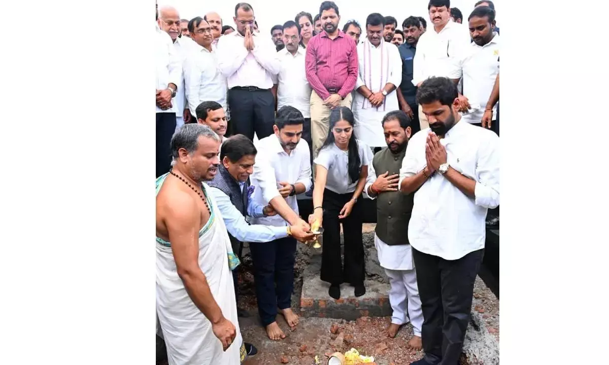Lokesh lays foundation stone for AP’s first AI edge data centre