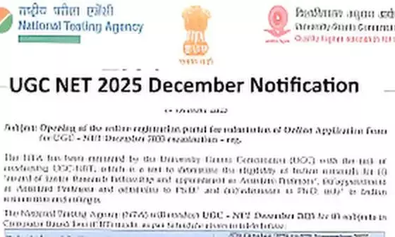 UGC NET December 2025 Exam Dates Announced; Registrations Open Until November 7