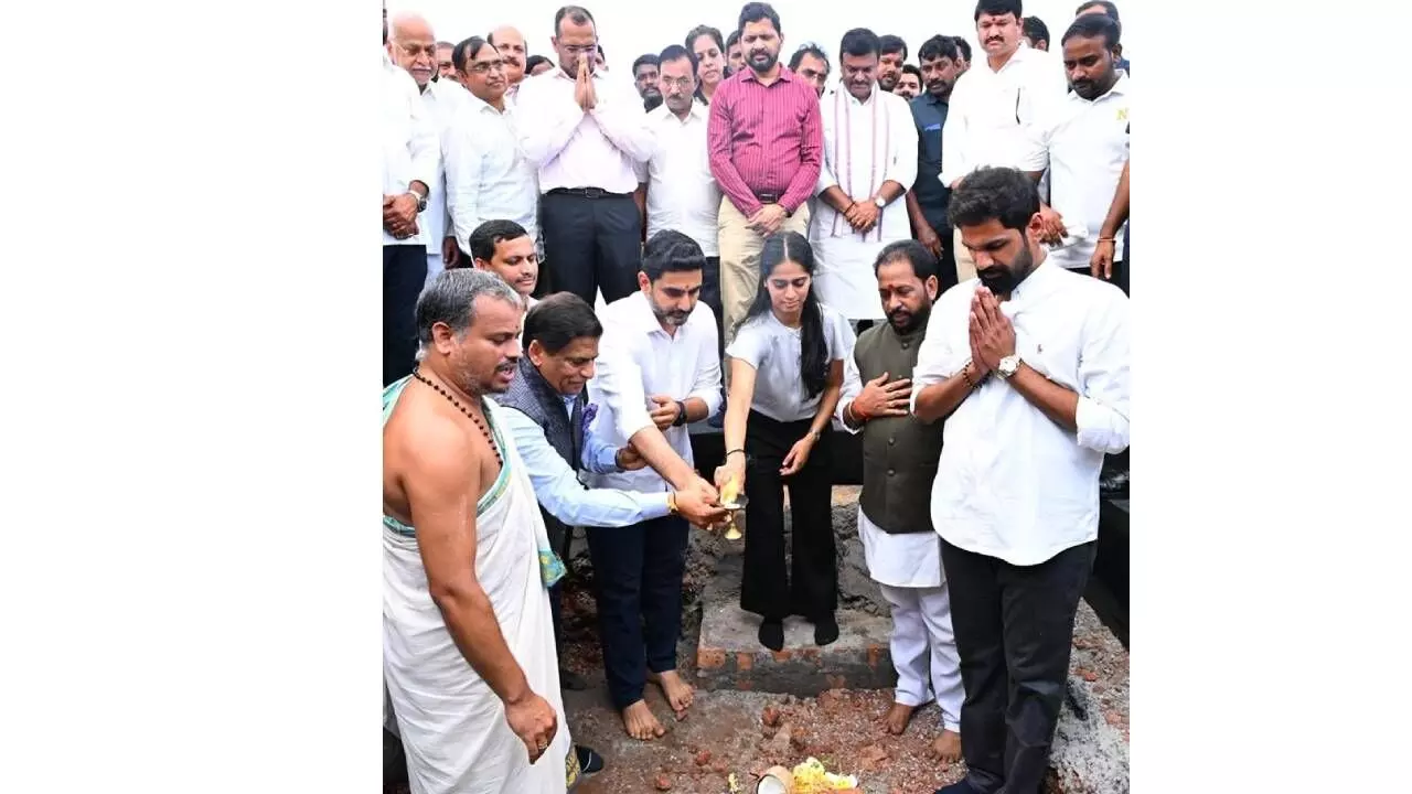 Lokesh lays foundation stone for AP’s first AI edge data centre