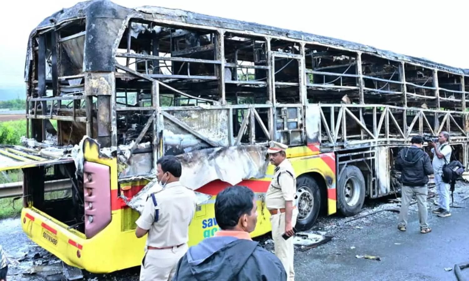 Bus fire near Kurnool kills 20 dead, AP Govt orders inquiry Bus fire near Kurnool kills 20 dead, AP Govt orders inquiry