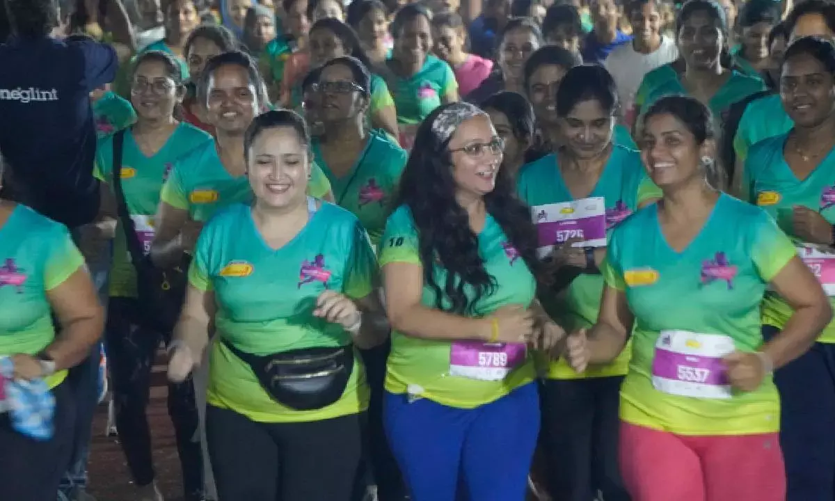 Over 1,000 women illuminate Hyderabad streets at starlight strides night run 2025