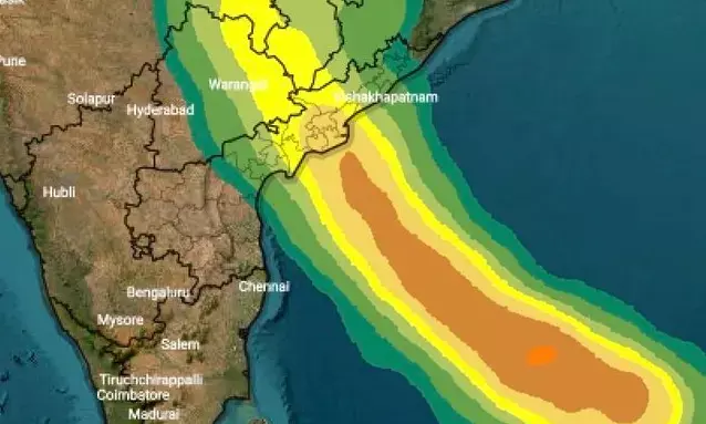 Cyclone Montha to Bring Rains in Telangana from Tonight; Hyderabad Set for Cool, Cloudy Weather Cyclone Montha to Bring Rains in Telangana from Tonight; Hyderabad Set for Cool, Cloudy Weather