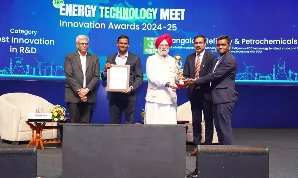 MRPL Bags Fourth Consecutive National Innovation Award for Refining Technology