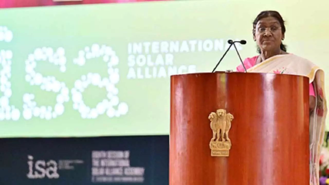 India aims to become global solar energy hub by 2050: Prez Murmu
