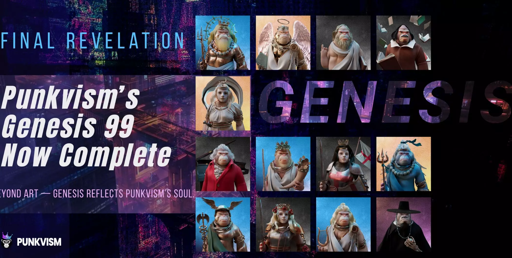 PUNKVISM’s Genesis Collection Fully Revealed — The 99 Originals Define the Core of Its Web3 Universe