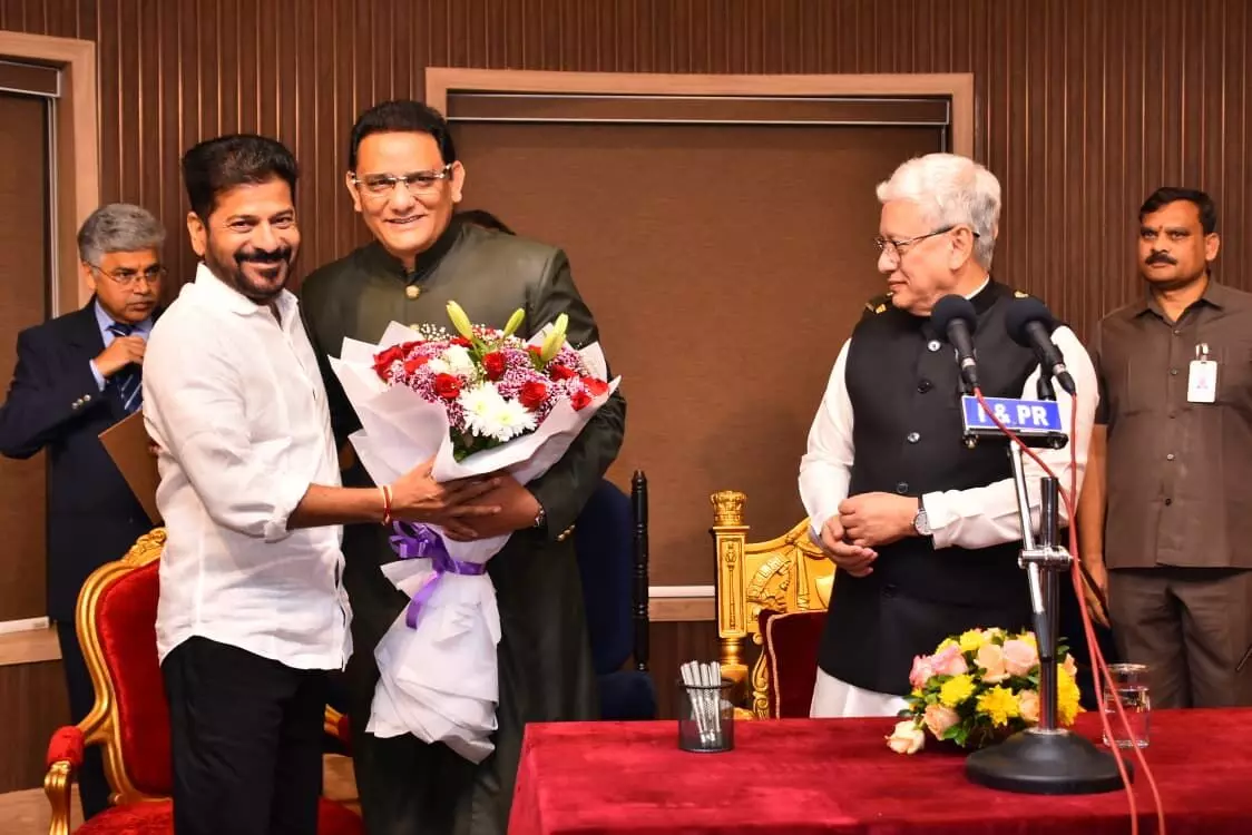 Mohd Azharuddin Sworn In as Minister in Telangana Cabinet Mohd Azharuddin Sworn In as Minister in Telangana Cabinet