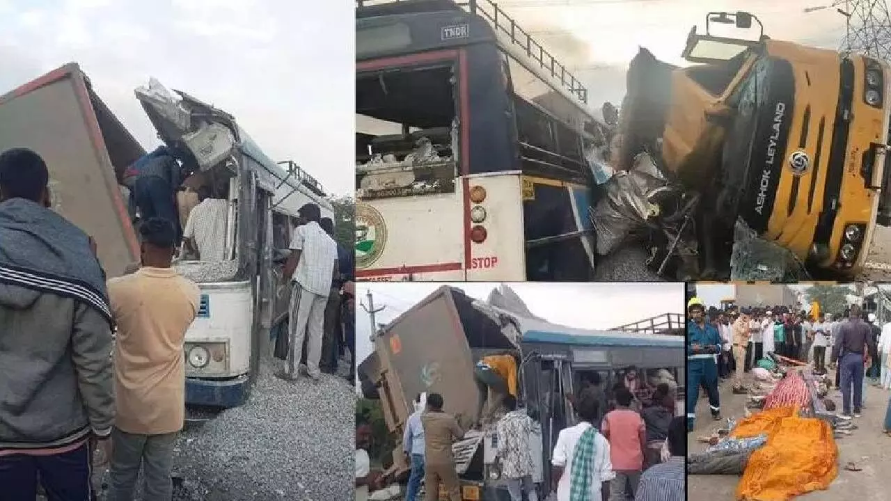 19 killed in truck-RTC bus head-on collision near Chevella