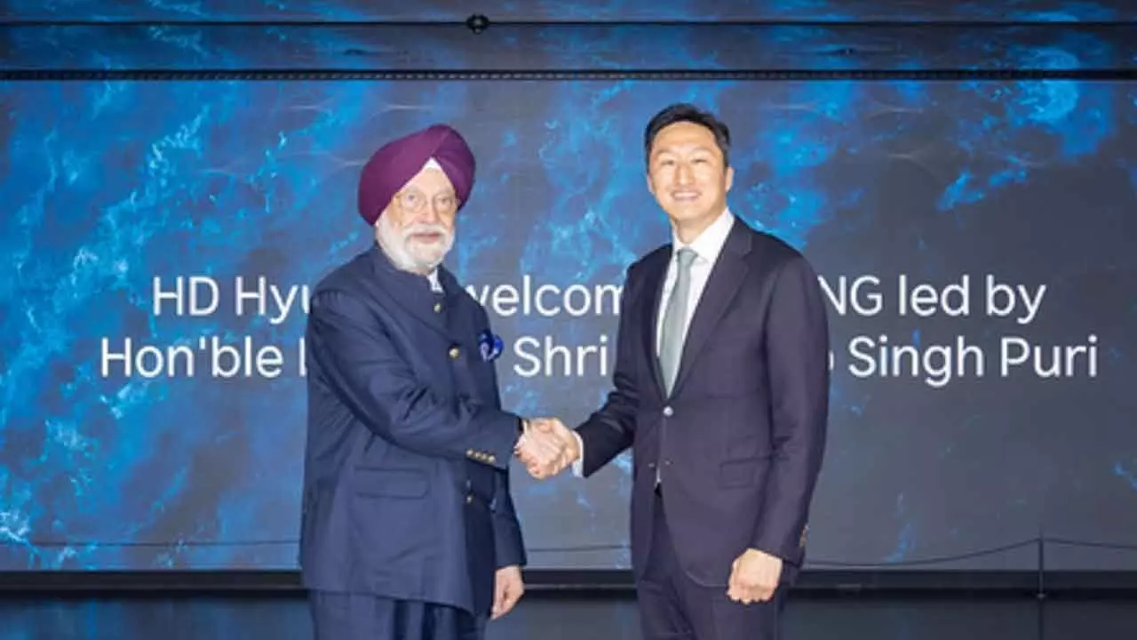 Hardeep Puri, HD Hyundai chief discuss tieup in shipbuilding Hardeep Puri, HD Hyundai chief discuss tieup in shipbuilding