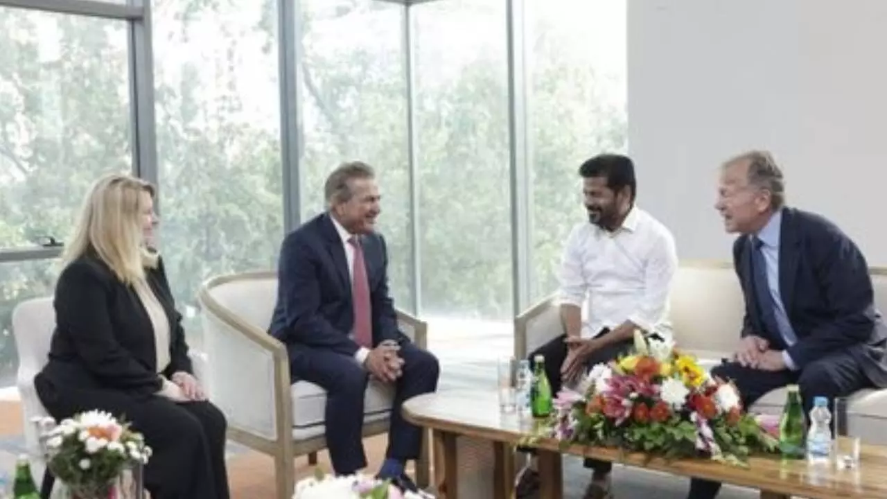 Revanth Reddy courts global investors for ‘future Telangana’ Revanth Reddy courts global investors for ‘future Telangana’