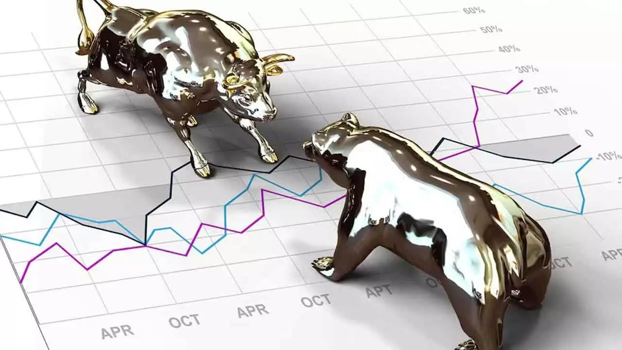 Benchmarks settle with modest gains amid a see-saw session