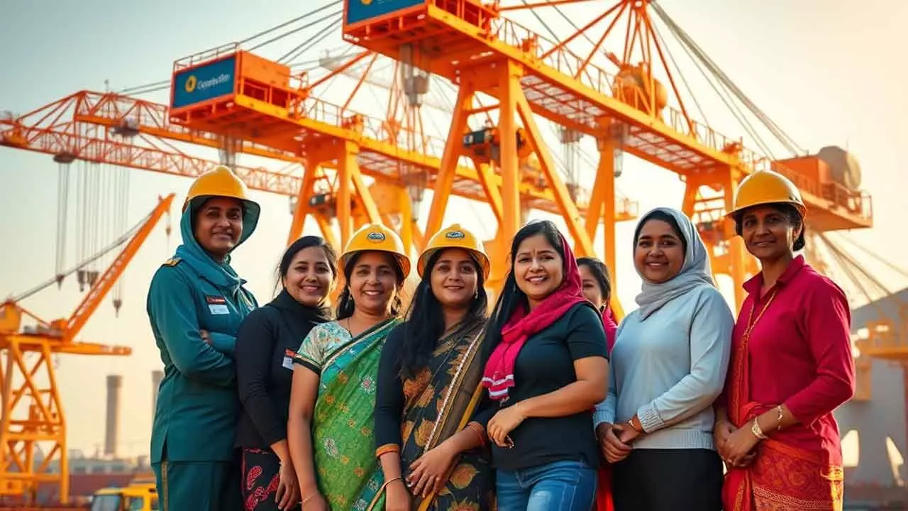 Women handling heavy containers, bridging gender gap at Adani Vizinjham Port