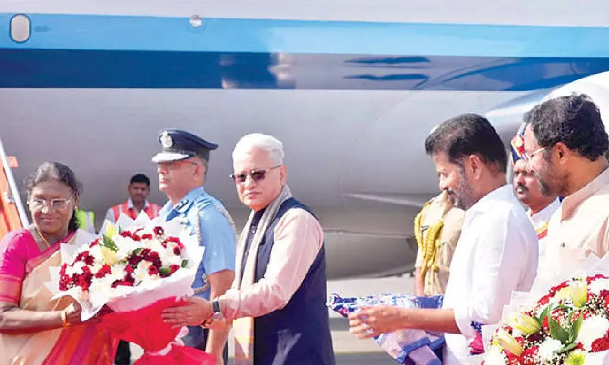 Prez Murmu arrives in Hyd for two-day visit