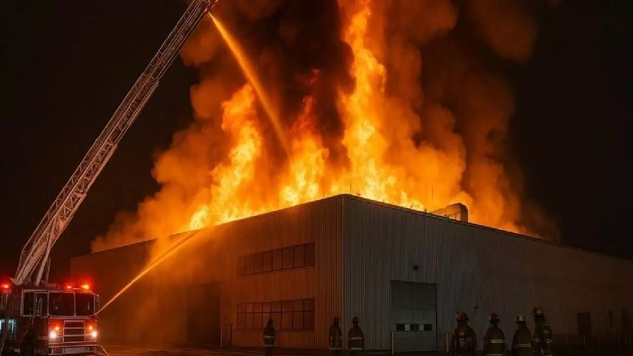 Fire breaks out at Hindalco Fire breaks out at Hindalco