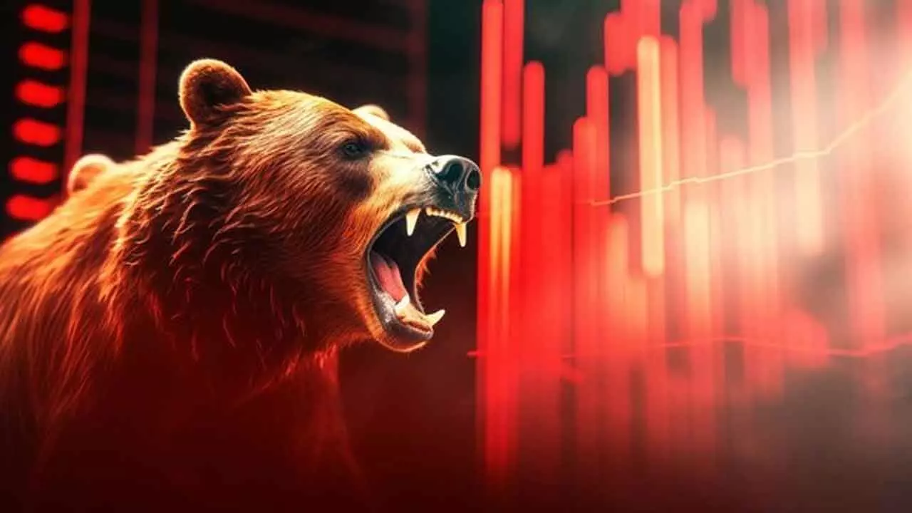 Fag end profit-booking, FII outflows drag indices into red Fag end profit-booking, FII outflows drag indices into red