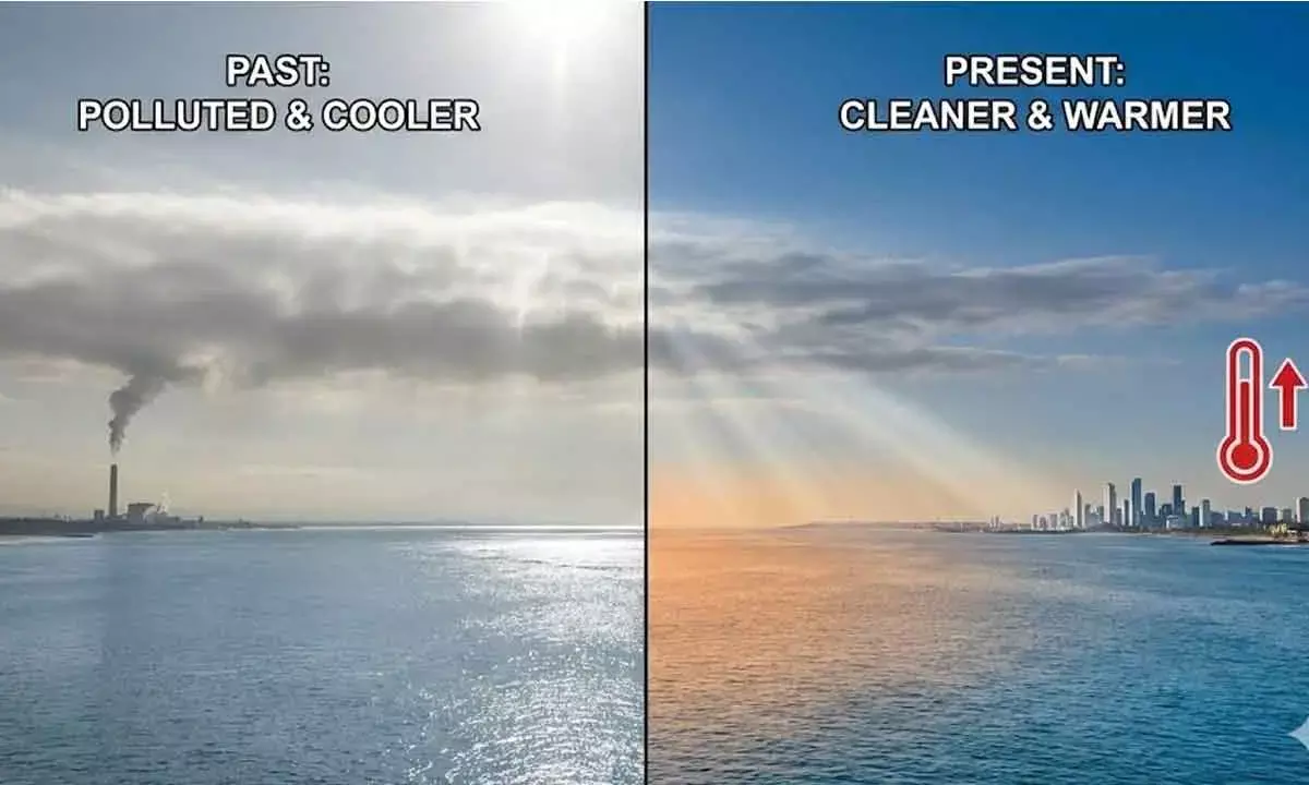 Tearing off the pollution mask: Why clearer skies mean hotter oceans