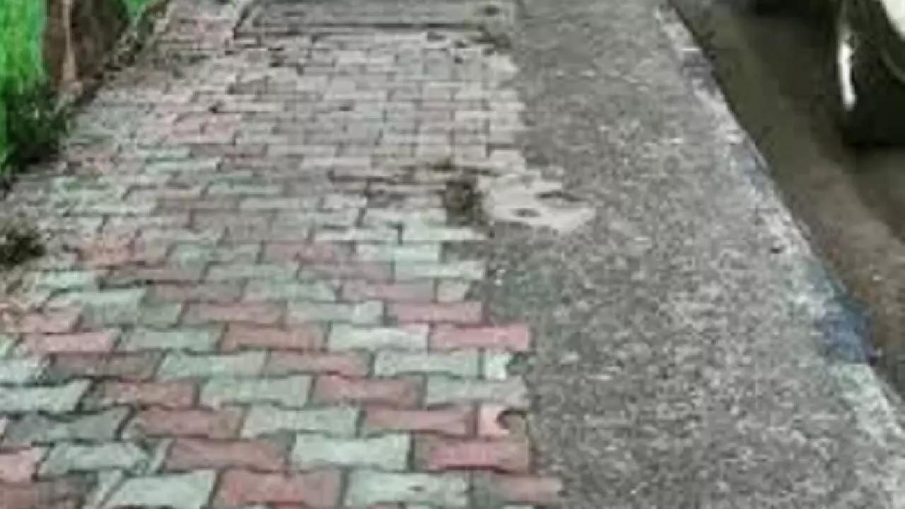 GHMC’s new model footpath features solar power, green design GHMC’s new model footpath features solar power, green design