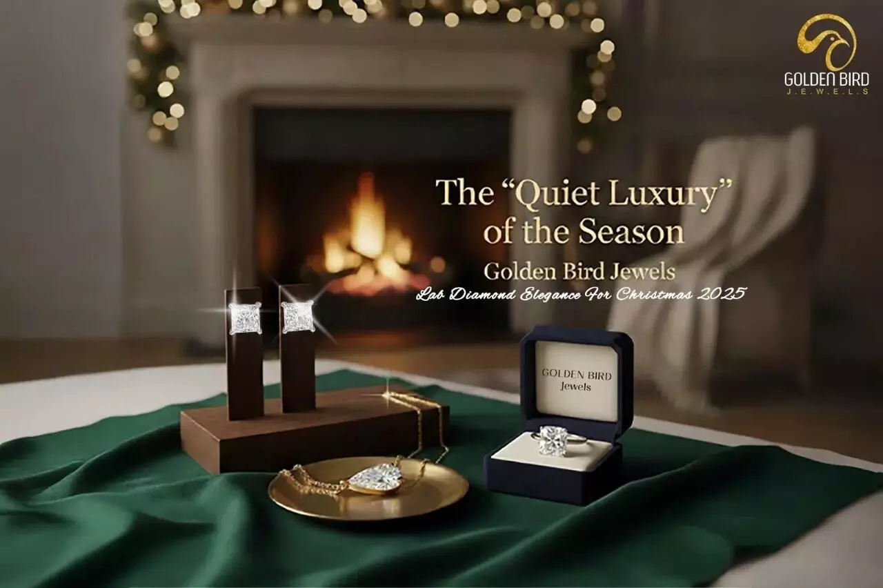 Lab diamond studs and minimalist pendants shaping 2025 Christmas elegance by Golden Bird Jewels Lab diamond studs and minimalist pendants shaping 2025 Christmas elegance by Golden Bird Jewels