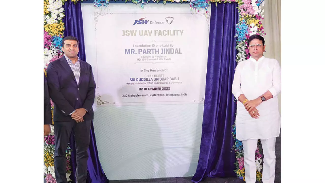 Telangana showcases defence prowess as JSW unveils UAV facility