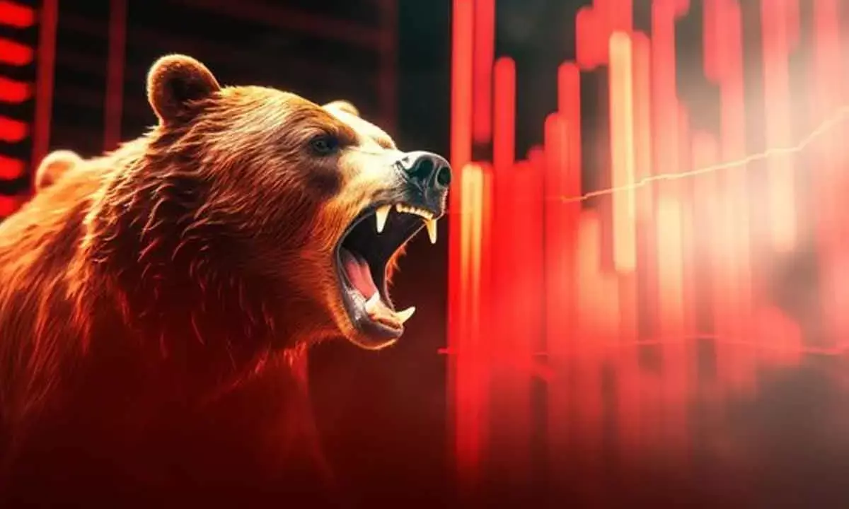 Key indices plummet amid profit booking, FII outflows