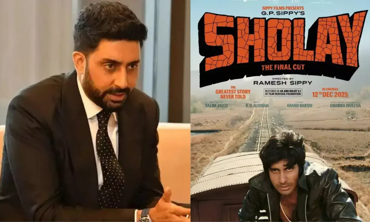Abhishek Bachchan Says Watching Sholay in Theatres Is His “Lifelong Dream” as Iconic Film Re-Release for 50th Anniversary
