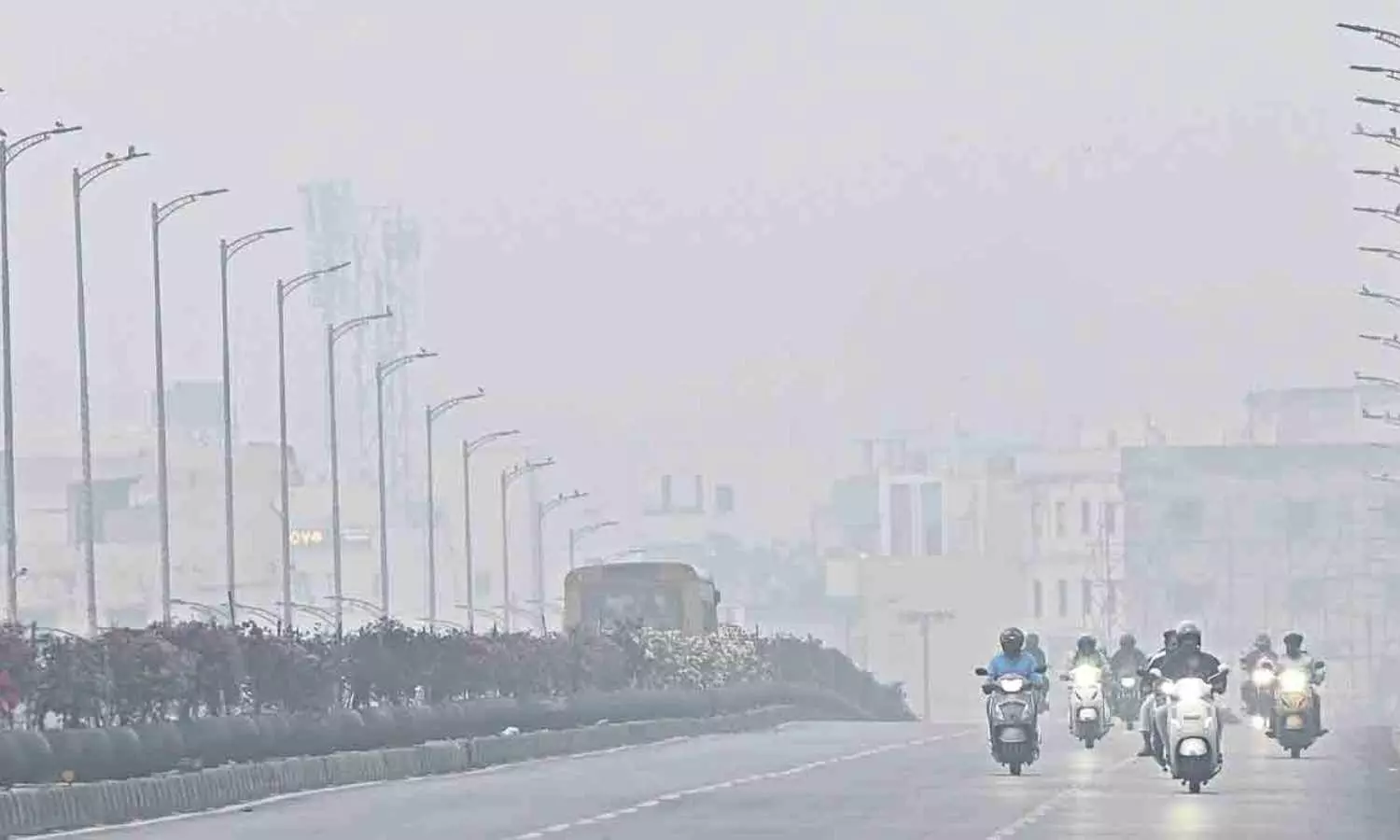 Telangana Shivers as Hyderabad Sees Coldest Morning of the Season Telangana Shivers as Hyderabad Sees Coldest Morning of the Season