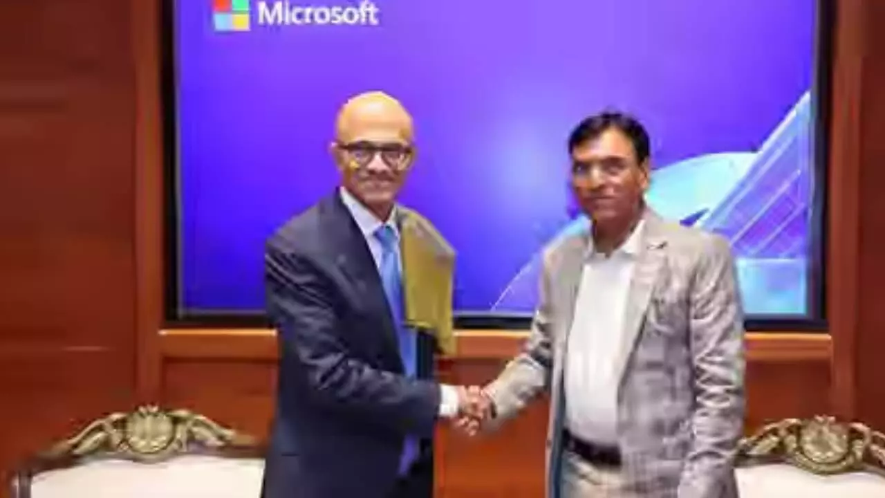 Union Labour Minister inks initial pact with Microsoft Union Labour Minister inks initial pact with Microsoft