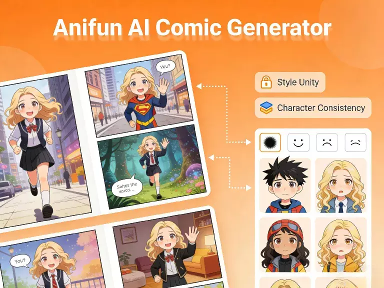Anifun AI Comic Generator: Best Tool to Create Consistent Character Comic Storybooks Anifun AI Comic Generator: Best Tool to Create Consistent Character Comic Storybooks