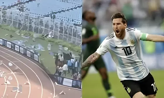 Fans Boo Officials, Bottles Thrown as Lionel Messi Leaves Salt Lake Stadium Within 10 Minutes in Kolkata | WATCH
