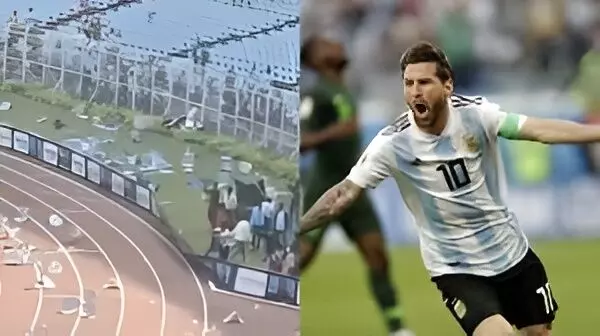 Fans Boo Officials, Bottles Thrown as Lionel Messi Leaves Salt Lake Stadium Within 10 Minutes in Kolkata | WATCH Fans Boo Officials, Bottles Thrown as Lionel Messi Leaves Salt Lake Stadium Within 10 Minutes in Kolkata | WATCH