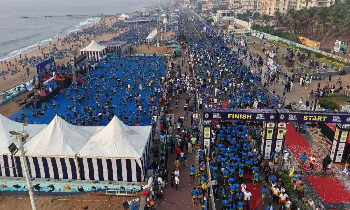 Over 17,000 Participate in Vizag Navy Marathon 2025