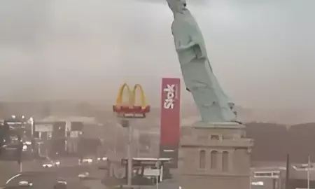 Statue of Liberty Replica Collapses in Southern Brazil After Powerful Storm; Video Goes Viral