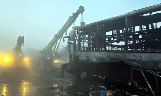 Mathura: 13 Dead in Massive Multi-Vehicle Fire on Yamuna Expressway, Probe Underway