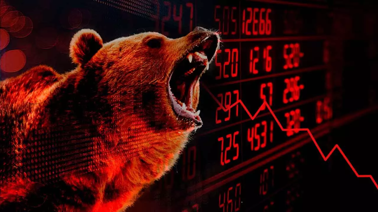 Indices stay in red for 3rd day as persisting FII exodus weighs Indices stay in red for 3rd day as persisting FII exodus weighs