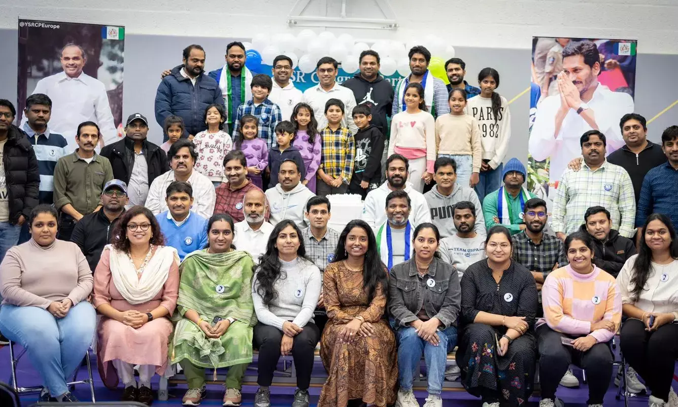 YSRCP Europe celebrate birthday of party president Y.S. Jagan Mohan Reddy in Eindhoven